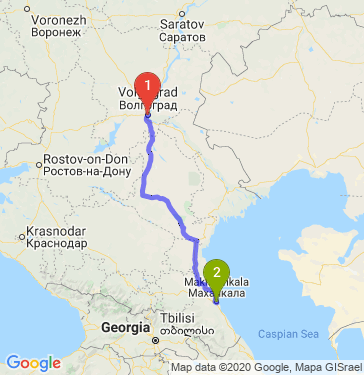 Маршрут из Волгограда в Махачкалу