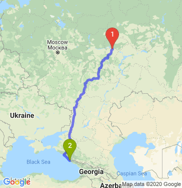 Маршрут из Чебоксар в Сочи