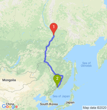 Маршрут из Якутска в Уссурийск