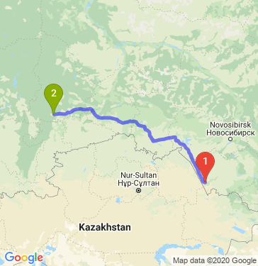 Маршрут из Михайловского в Косулино