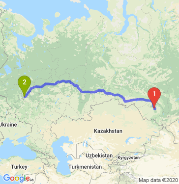 Маршрут из Барнаула в Москву