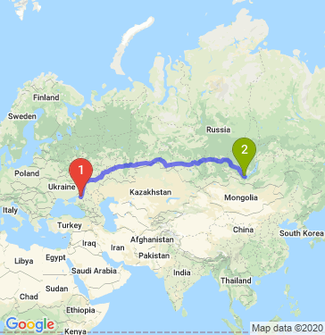 Маршрут из Батайска в Иркутск