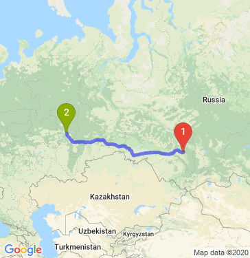 Маршрут из Кемерова в Пермь