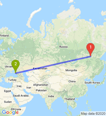 Маршрут из Нерюнгри в Горячий Ключ