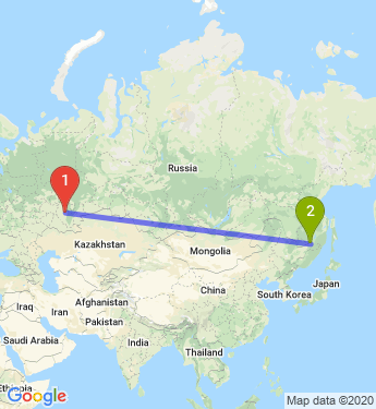 Маршрут из Уфы в Хабаровск