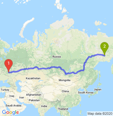 Маршрут из Липецка в Сусуман