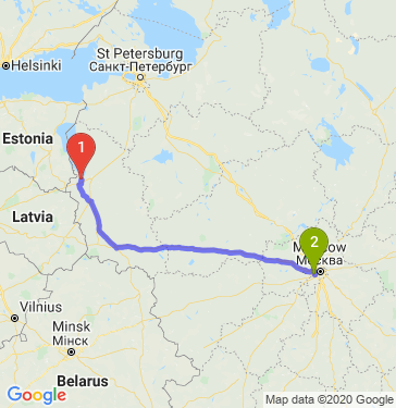 Маршрут из Лесицко в Москву