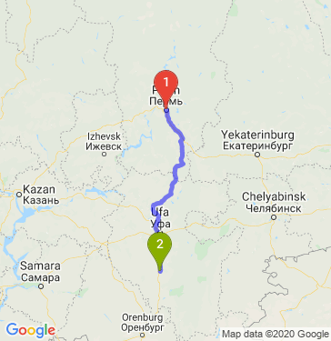 Маршрут из Перми в Стерлитамак