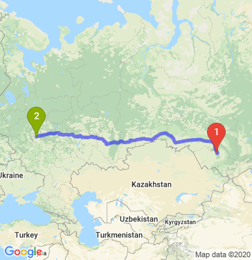 Маршрут из Барнаула в Железнодорожный