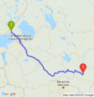 Маршрут из Иванова в Выборг
