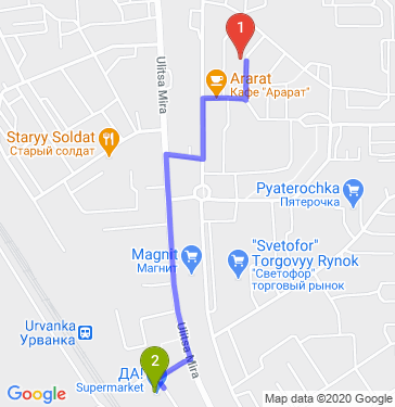 Маршрут по Новомосковску