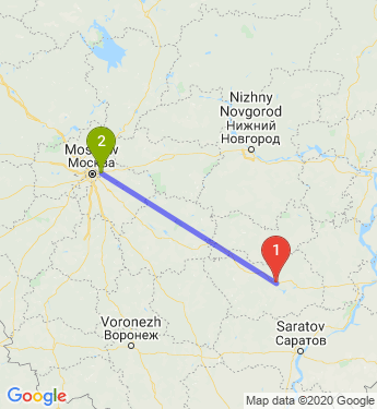 Маршрут из Пензы в Балашиху