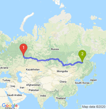 Маршрут из Перми в Зею