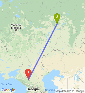 Маршрут из Невинномысска в Уву