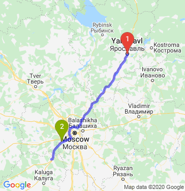 Маршрут из Ярославля в Апрелевку