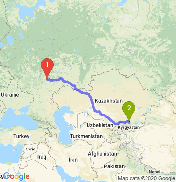 Маршрут из Пензы в Бишкек