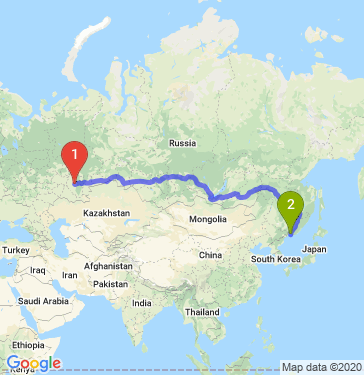 Маршрут из Уфы в Владивосток