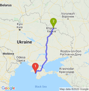 Маршрут из Евпатории в Белгород