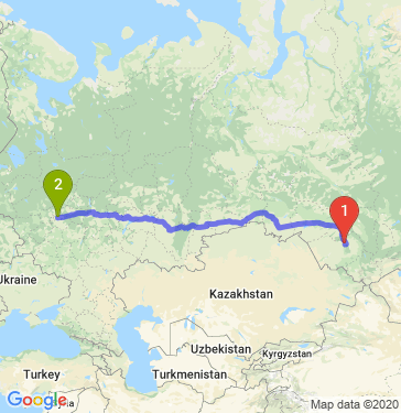 Маршрут из Барнаула в Балашиху
