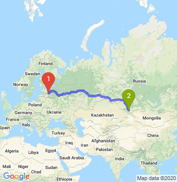 Маршрут из Пскова в 