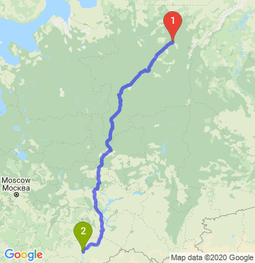 Маршрут из Печоры в Саратов