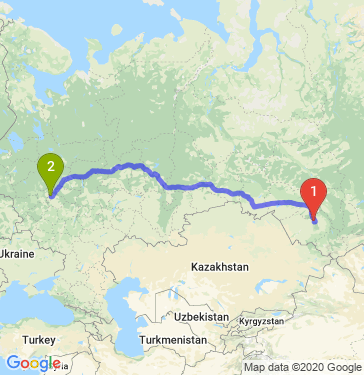 Маршрут из Барнаула в Москву