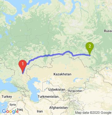Маршрут из Волгограда в Новосибирск