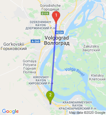Маршрут по Волгограду