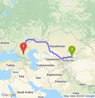 Маршрут из Буденновска в Алматы