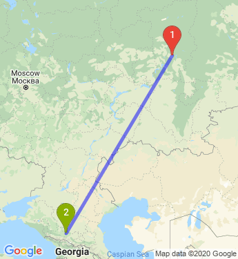 Маршрут из Перми в Кисловодск