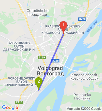 Маршрут по Волгограду