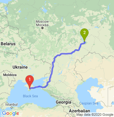 Маршрут из Симферополя в Тольятти