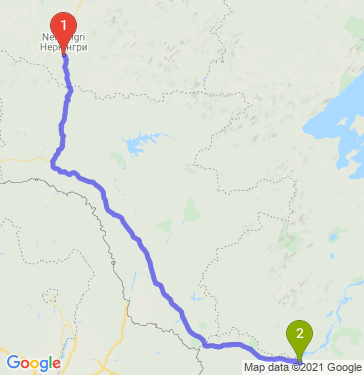 Маршрут из Нерюнгри в Хабаровск
