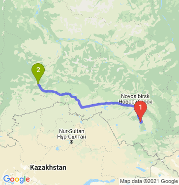 Маршрут из Барнаула в Тюмень