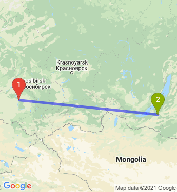 Маршрут из Барнаула в Улан-Удэ