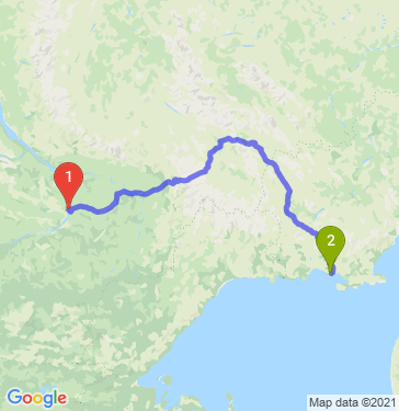 Маршрут из Якутска в Магадан