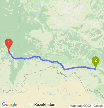 Маршрут из Перми в Новосибирск