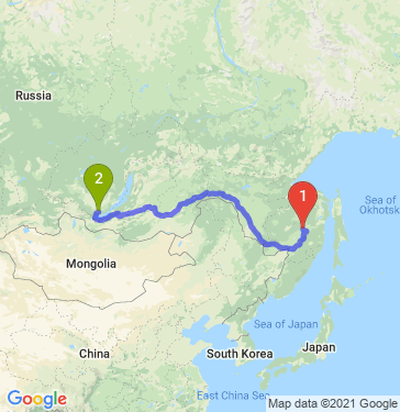 Маршрут из Комсомольска-на-Амуре в Иркутск