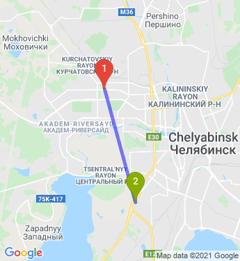 Маршрут по Челябинску