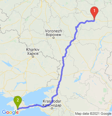 Маршрут из Пензы в Симферополя
