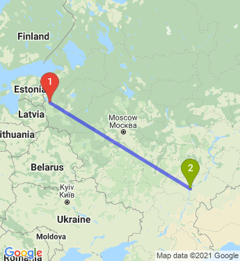 Маршрут из Пскова в Саратов