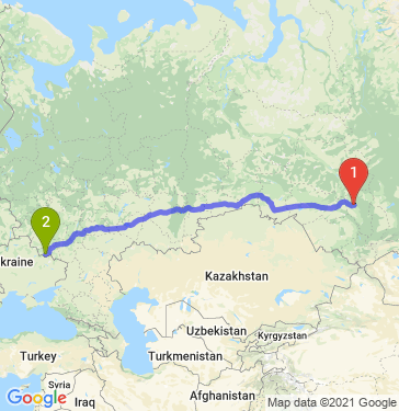 Маршрут из Кемерова в Белгород