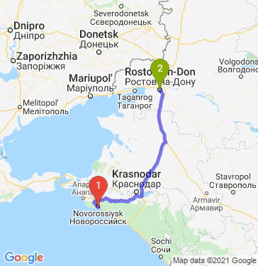 Маршрут из Новороссийска в Ростов-на-Дону