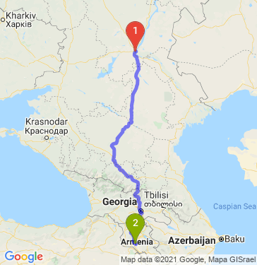Маршрут из Волгограда в Ереван