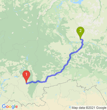 Маршрут из Уфы в Лянтора