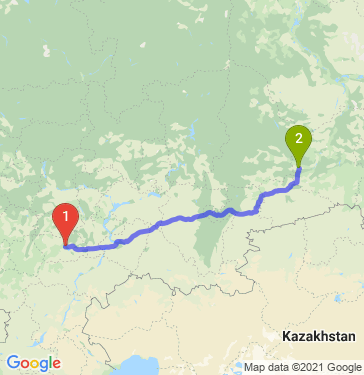 Маршрут из Пензы в Тюмень