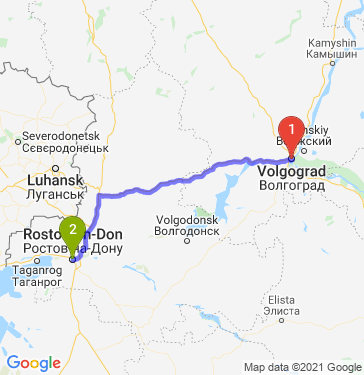 Маршрут из Волгограда в Ростов-на-Дону