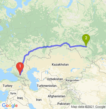Маршрут из Пятигорска в Новосибирск