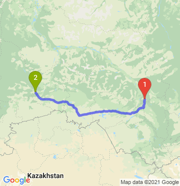 Маршрут из Томска в Тюмень
