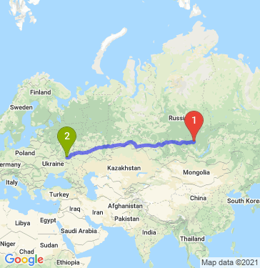 Маршрут из Братска в Воронеж